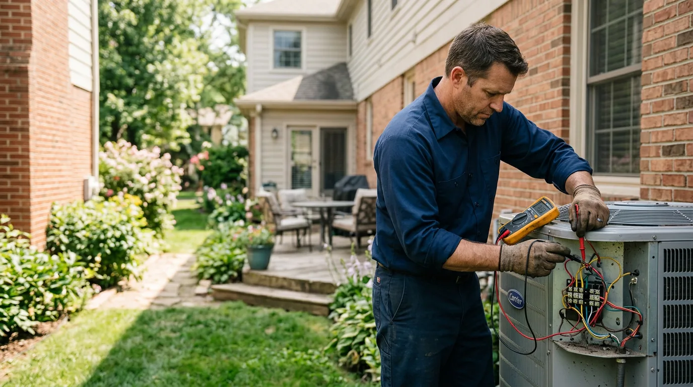 HVAC technician working near Kechi, KS